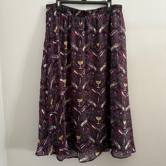 Modern Mystic Midi Skirt Sz 14 – Witchy Print, Alternative Fashion - Picture 2 of 5